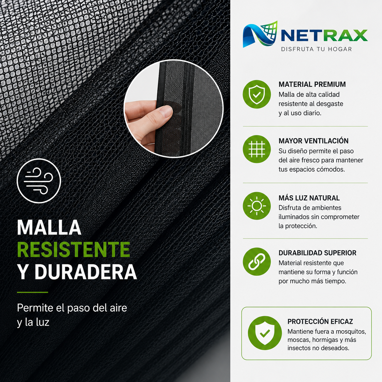 Cortina Mosquitera- NETRAX AIRSCREEN