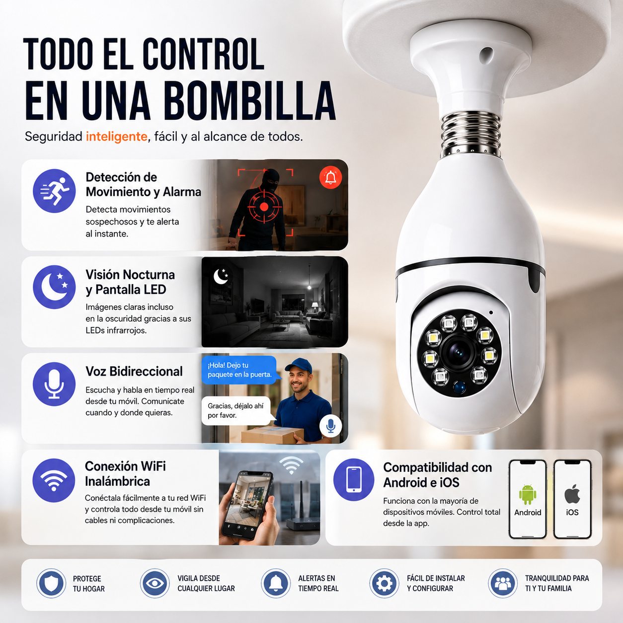 Cámara wifi 1080p Netrax