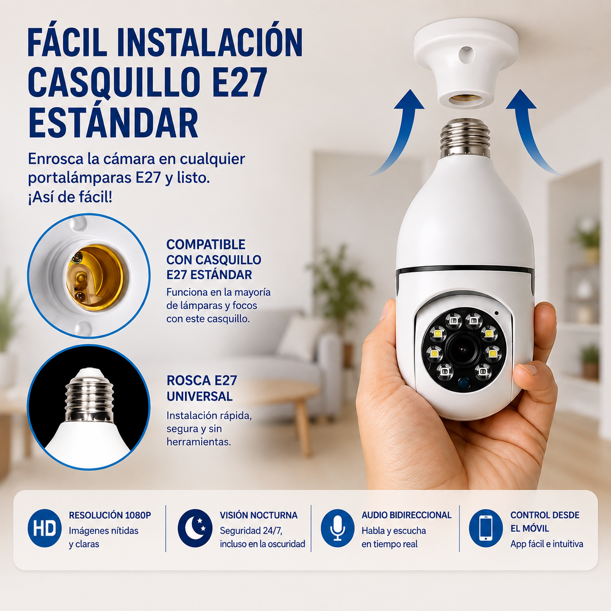 Cámara wifi 1080p Netrax